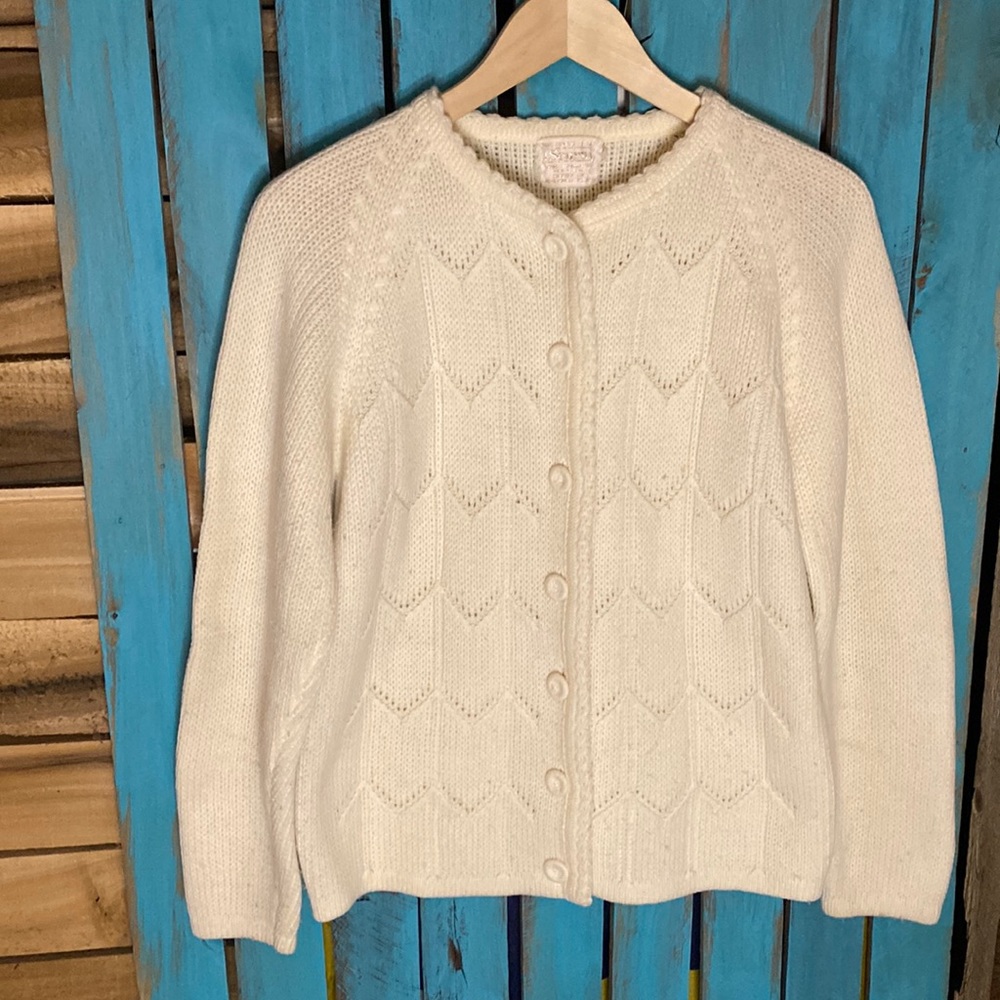 Vintage Sears cardigan sweater size small acrylic made in Japan